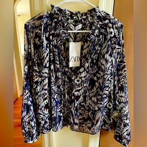 Zara Women's Multicolor Abstract Blouse